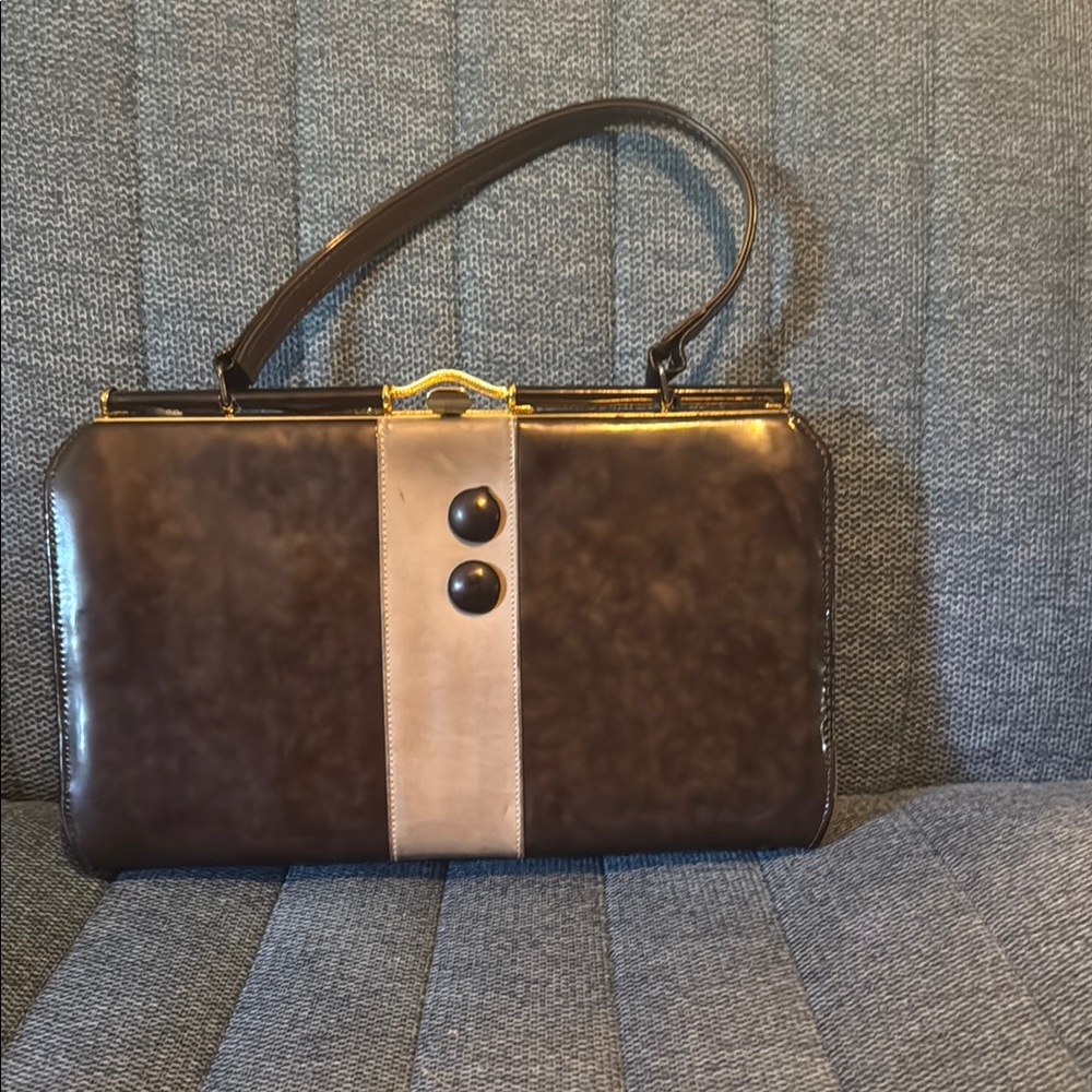 Melbourne Brown and Gold Women's Handbag